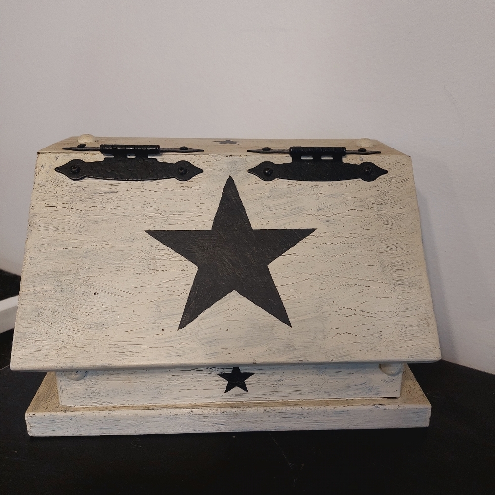 Rustic Wooden Recipe Box - Picture 6 of 9
